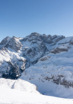 Paysage d'hiver depuis la station de Gavarnie - Gèdre