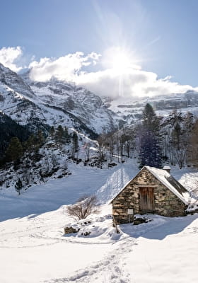 Sentier de randonnée à raquettes