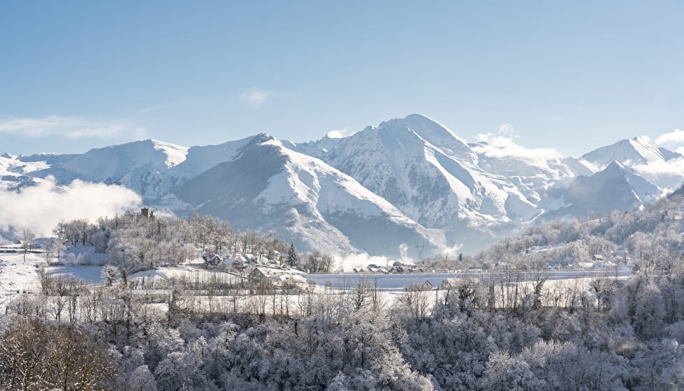 Vallée d'Argelès-Gazost enneigée