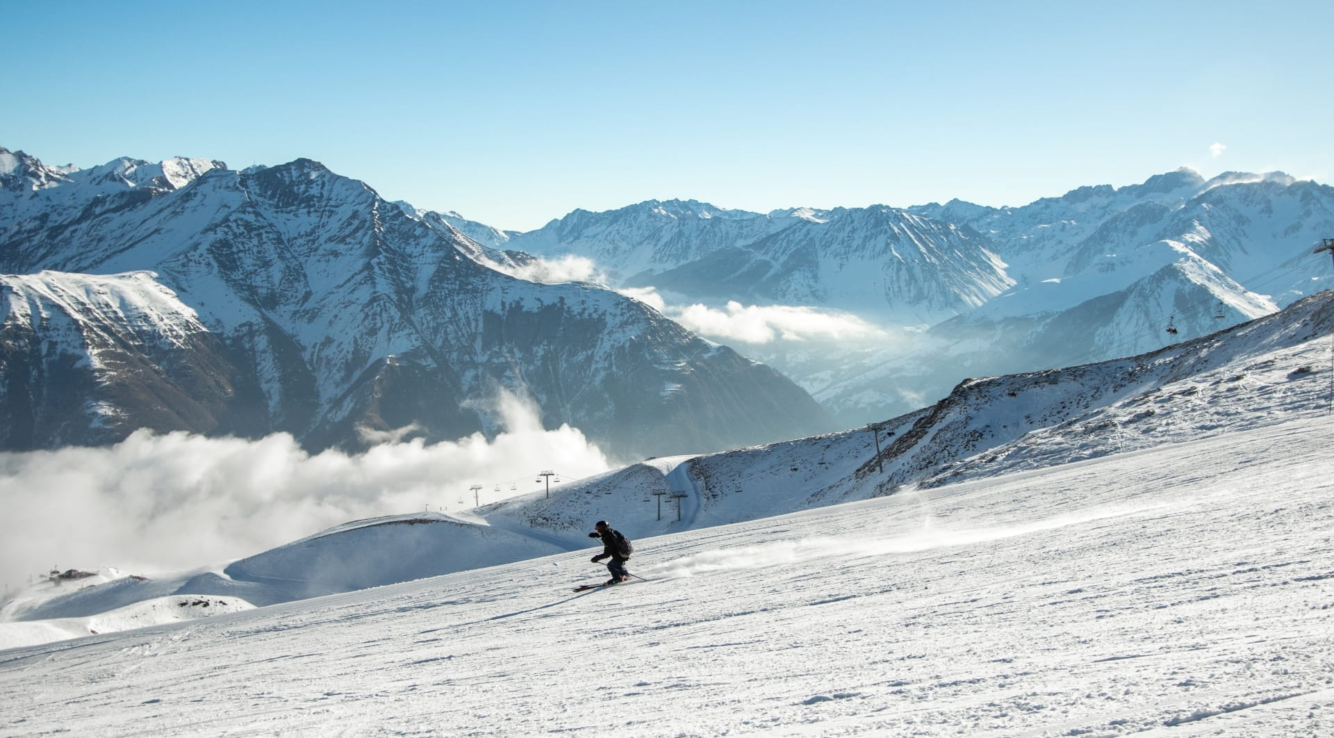 Skieur à Luz Ardiden